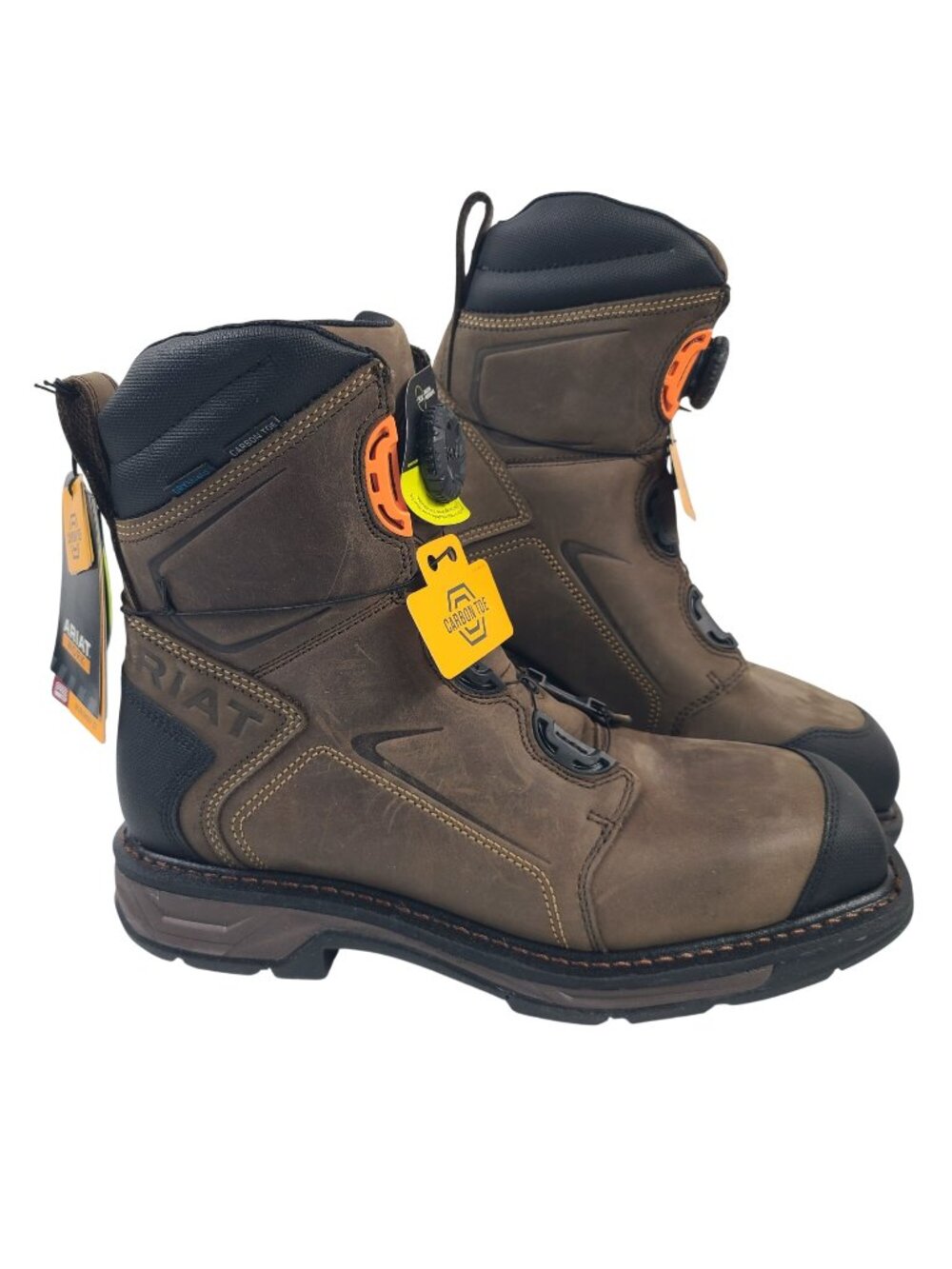 Ariat WorkHog XT 8" BOA H20 Carbon Toe Men's Boots Sz 10 D Brown Waterproof
